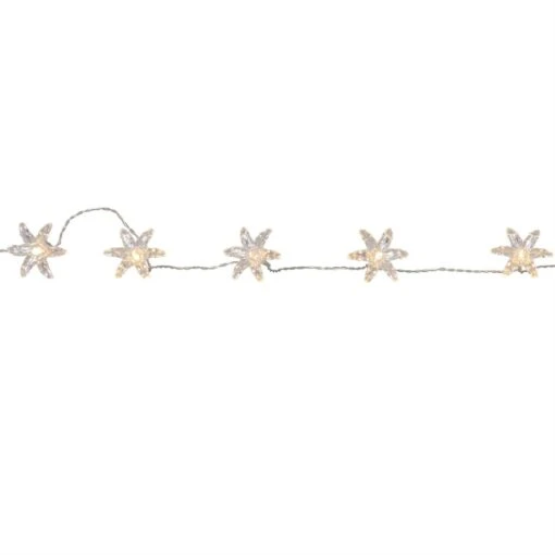 LED Deko Lichterkette Blumen Timer L: 1,35m In Transparent
