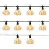 LED Party Deko Lichterkette Korboptik Boho Stil Für Außen L: 4,5m In Creme -Heimdekoration Verkäufe marelida led party deko lichterkette korboptik boho stil fur aussen l 4 5m in creme