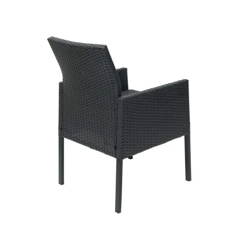 2er-Set Sessel G12, Schwarz, Kissen Dunkelgrau, Alu / Halbrund / Spun Poly – Bild 3