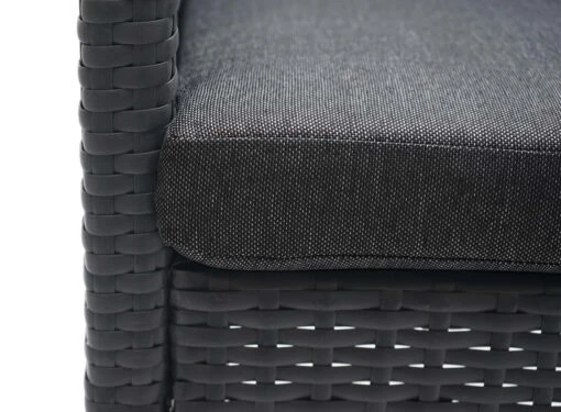 2er-Set Sessel G12, Schwarz, Kissen Dunkelgrau, Alu / Halbrund / Spun Poly – Bild 6