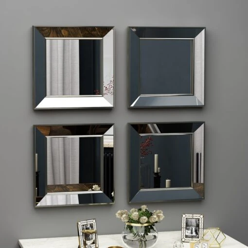 Spiegel Abel 4er 40x40cm Silber – Bild 4
