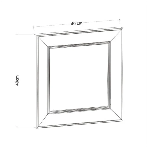 Spiegel Abel 4er 40x40cm Silber – Bild 5