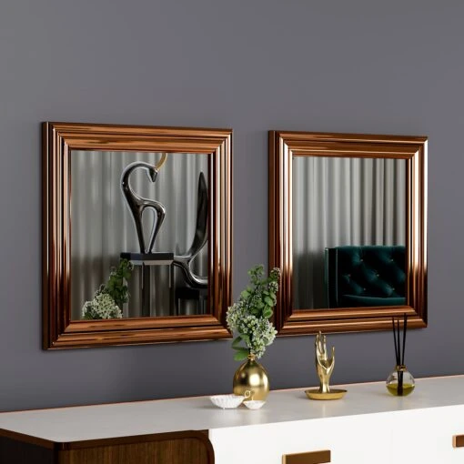 Spiegel Bale 2er 40x40cm Bronze – Bild 2