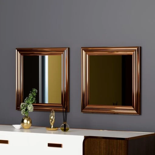 Spiegel Bale 2er 40x40cm Bronze – Bild 3