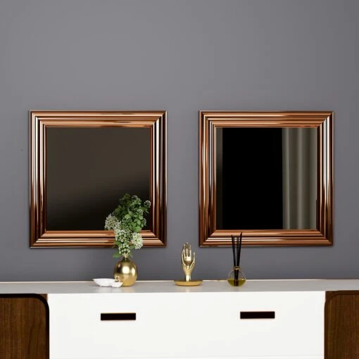 Spiegel Bale 2er 40x40cm Bronze – Bild 4