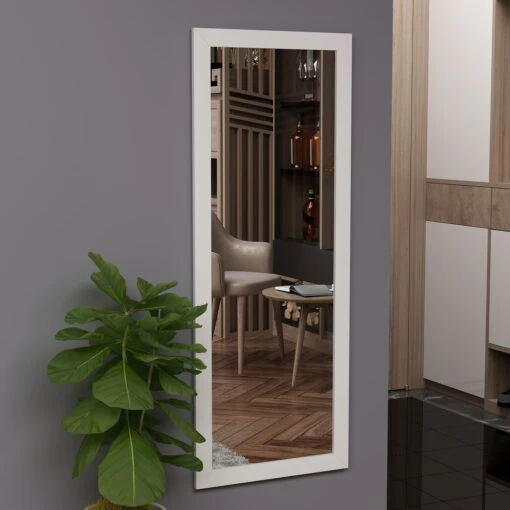 Spiegel Ovea 40x105cm Matt Weiß – Bild 2