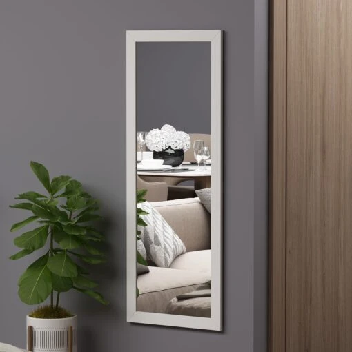 Spiegel Ovea 40x105cm Matt Weiß – Bild 3