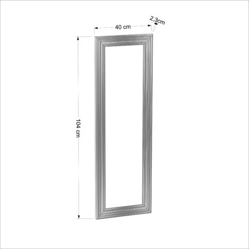 Spiegel Smoot 40x105cm Silber – Bild 5