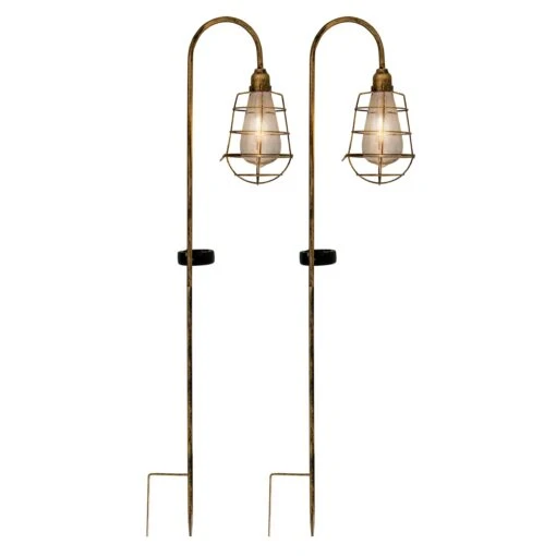 2er-Set LED Deko-Solar-Erdspieß (H) 76,5 Cm In Alt-Messing – Bild 2