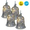 Dekoglas Mit Lichterkette "Glocke" 4er-Set In Silber -Heimdekoration Verkäufe nave dekoglas mit lichterkette glocke 4er set in silber