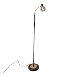 Glas-Stehleuchte H: 148cm "Fumoso" In Schwarz