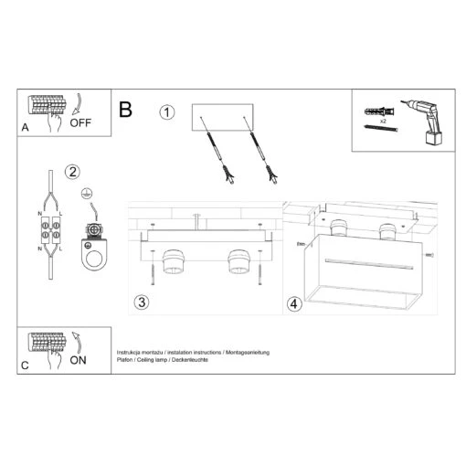 Deckenleuchte LORUM 2 In Weiß (L)20cm(H)10cm – Bild 8