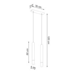 Hängeleuchte VITTORIA 2 Weiß Stahl Und Glas (L)30cm (B)6cm (H)120 -Heimdekoration Verkäufe nice lamps hangeleuchte vittoria 2 weiss stahl und glas l 30cm b 6cm h 120 6