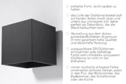 Wandleuchte GEO 1 In Schwarz Aluminium Quadratische Lampe Loft G9 LED NICE LAMPS 20 Wandleuchte GEO 1 In Schwarz Aluminium Quadratische Lampe Loft G9 LED NICE LAMPS -Heimdekoration Verkäufe nice lamps wandleuchte geo 1 in schwarz aluminium quadratische lampe loft g9 led nice lamps 7