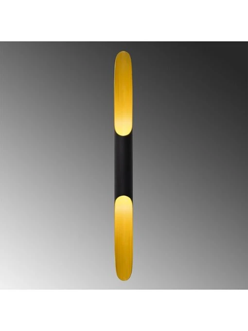 Wandleuchte In Schwarz/ Gold - (B)10 X (H)100 Cm – Bild 2