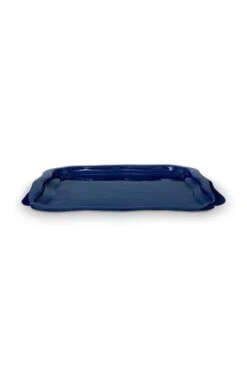 Pip Studio Dekoschale "Square Enamelled Blue" In Blau - 40x40cm