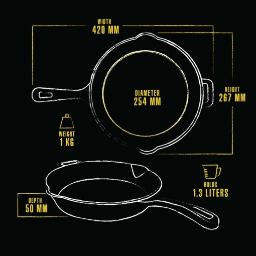 Dutch Oven Set 6teilig Gusseisen In Schwarz – Bild 4