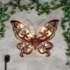 LED-Solar-Wandlicht "Schmetterling" In Braun - (L)66 X (B)50 Cm -Heimdekoration Verkäufe profigarden led solar wandlicht schmetterling in braun l 66 x b 50 cm