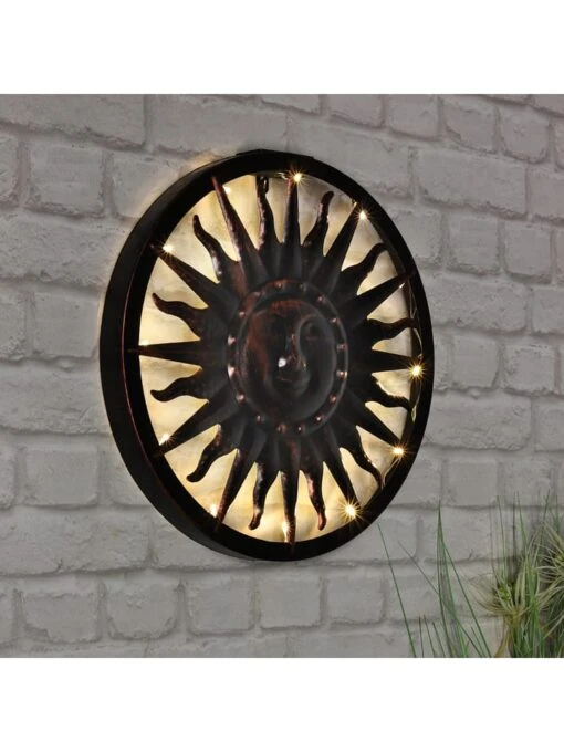LED-Solar-Wandlicht "Sonne" In Warmweiß - Ø 40 Cm – Bild 2