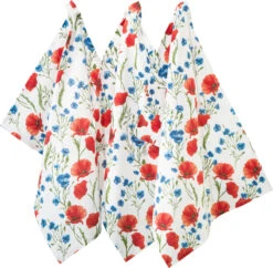 Geschirrtuch 3er-Pack In Mohnblume