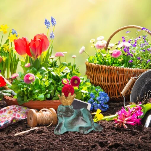 1 X Gartenfigur Froschkönig In Grün - Größe S – Bild 3