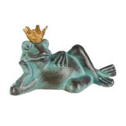 1 X Gartenfigur Froschkönig In Grün - Größe S