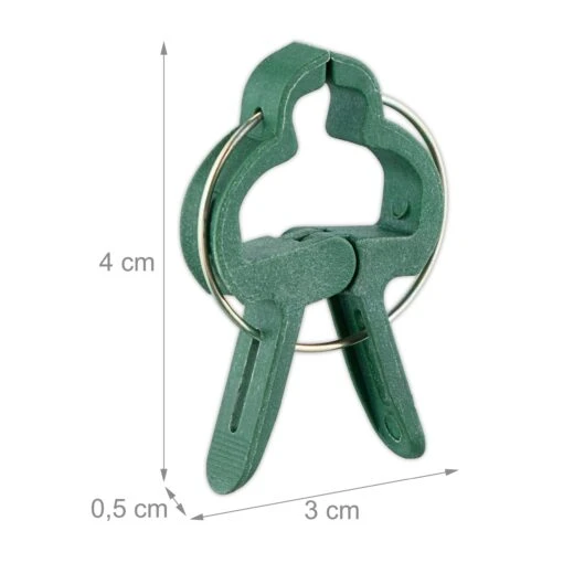 120 X Pflanzenclips In Grün - 3 X 4 Cm – Bild 4