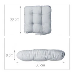 16x Stuhlkissen In Grau - (B)36 X (T)36 Cm -Heimdekoration Verkäufe relaxdays 16x stuhlkissen in grau b 36 x t 36 cm 2