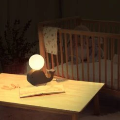 1x Kinder-Nachttischlampe "Wal" In Grau/ Weiß -Heimdekoration Verkäufe relaxdays 1x kinder nachttischlampe wal in grau weiss 4