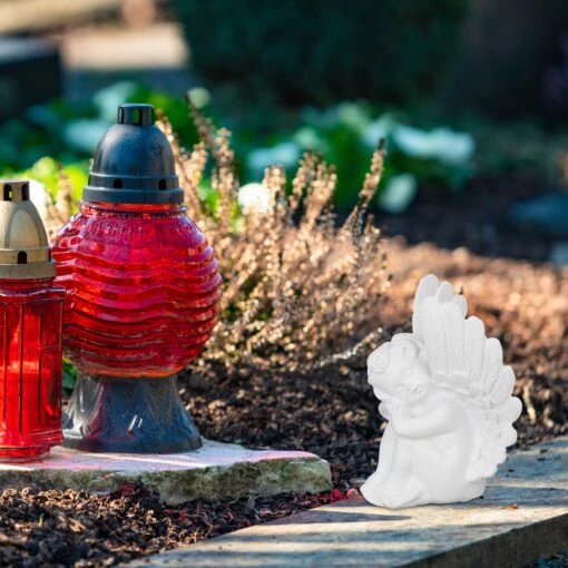 2x Grabengel In Creme – Bild 3