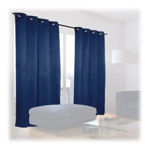 2x Vorhänge In Blau - (B)135 X (H)245 Cm – Bild 8