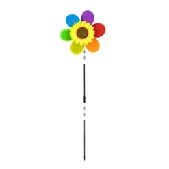 2x Windrad In Bunt - (B)27 X (H)71 X (T)8 Cm -Heimdekoration Verkäufe relaxdays 2x windrad in bunt b 27 x h 71 x t 8 cm 5