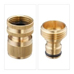3 X Schlauchverbinder In Gold