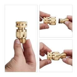 3 X Schlauchverbinder In Gold -Heimdekoration Verkäufe relaxdays 3 x schlauchverbinder in gold 6