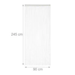 3x Fadenvorhang In Weiß - (L)245 X (B)90 Cm -Heimdekoration Verkäufe relaxdays 3x fadenvorhang in weiss l 245 x b 90 cm 3