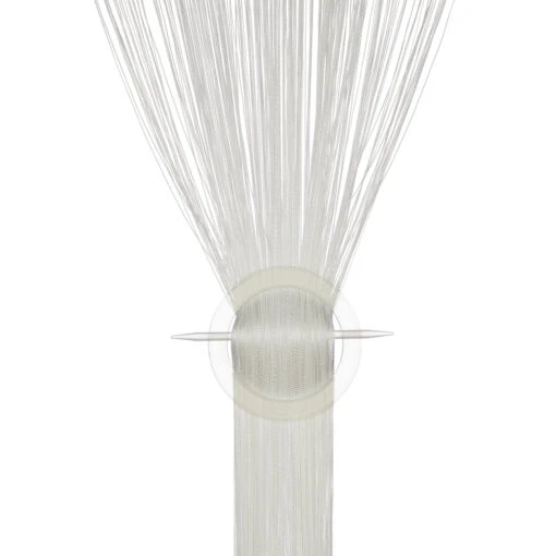 3x Fadenvorhang In Weiß - (L)245 X (B)90 Cm – Bild 6