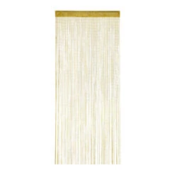 4 X Fadenvorhang "Glitzer" In Gold - 90 X 245 Cm