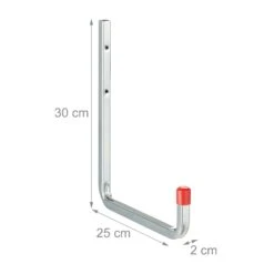 4 X Wandhaken In Silber/ Rot -Heimdekoration Verkäufe relaxdays 4 x wandhaken in silber rot 3