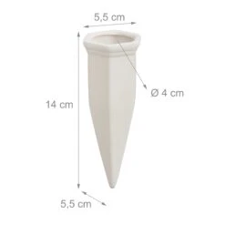 4x Gießkegel In Weiß - (B)5,5 X (H)14 X (T)5,5 Cm -Heimdekoration Verkäufe relaxdays 4x giesskegel in weiss b 5 5 x h 14 x t 5 5 cm 3