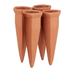 4x Tonkegel-Bewässerung In Terracotta