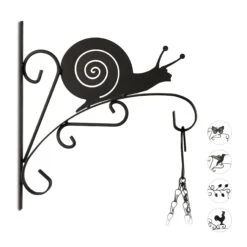 Blumenhaken Schnecke In Schwarz