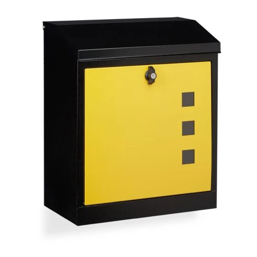Briefkasten In Schwarz Gelb