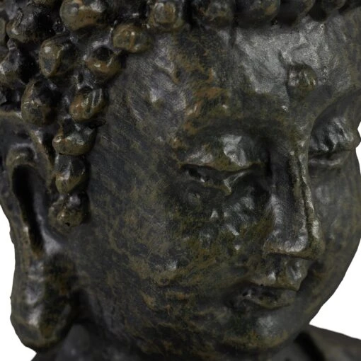 Buddha Figur In Dunkelgrau - (H)18 Cm – Bild 7