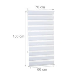 Doppelrollo In Weiß - (B)70 X (H)160 Cm -Heimdekoration Verkäufe relaxdays doppelrollo in weiss b 70 x h 160 cm 3
