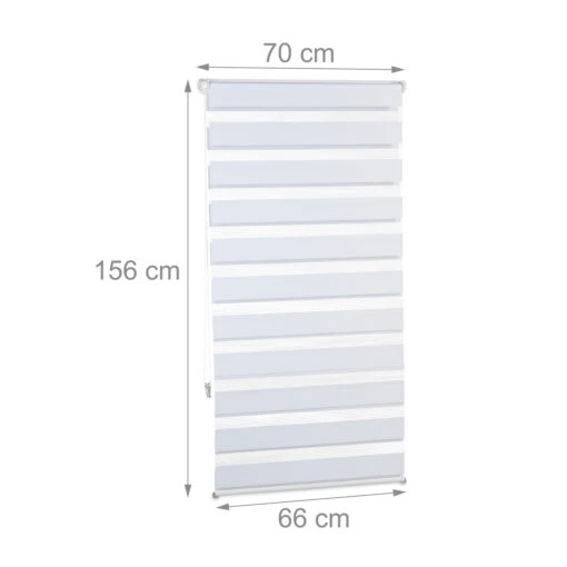 Doppelrollo In Weiß - (B)70 X (H)160 Cm – Bild 4