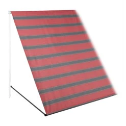 Fallarmmarkise In Grau/ Rot - (B)250 X (H)120 Cm