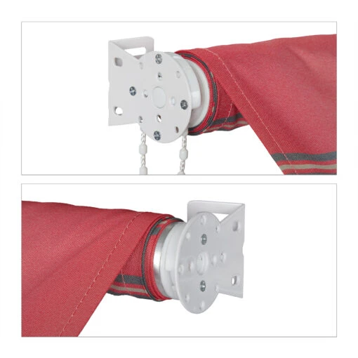 Fallarmmarkise In Grau/ Rot - (B)250 X (H)120 Cm – Bild 7