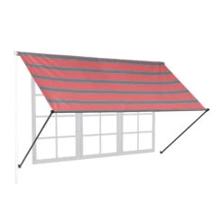 Fallarmmarkise In Grau/ Rot - (B)250 X (H)120 Cm -Heimdekoration Verkäufe relaxdays fallarmmarkise in grau rot b 250 x h 120 cm 7