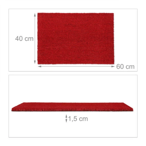 Fußmatte In Rot - 60 X 40 Cm – Bild 4
