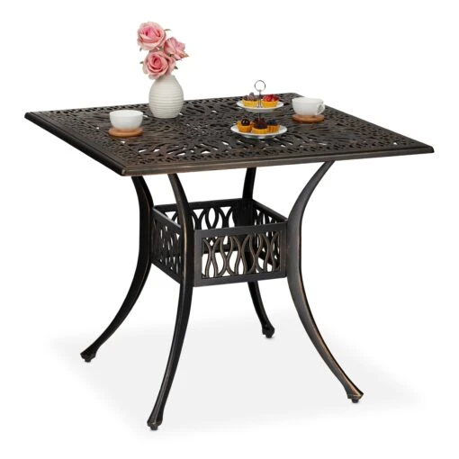 Gartentisch In Schwarz/ Bronze- (B)90 X (H)75 X (T)90 Cm – Bild 8